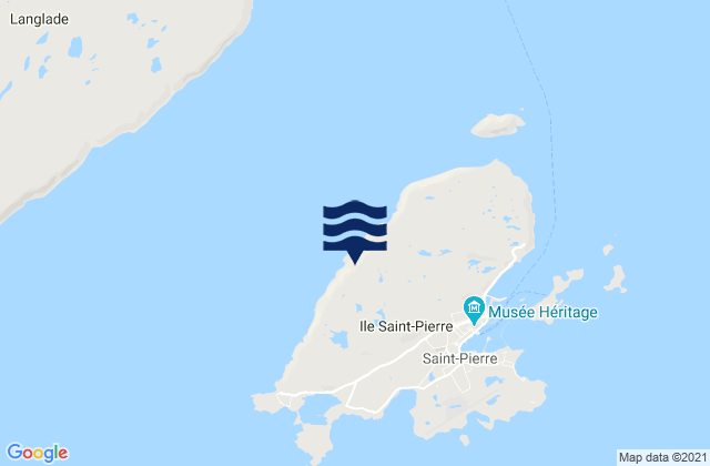 Mapa da tábua de marés em Commune de Saint-Pierre, Saint Pierre and Miquelon
