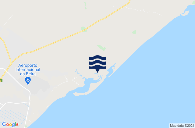 Mapa da tábua de marés em Concelho da Beira, Mozambique