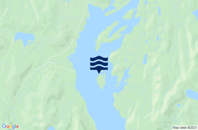 Mapa da tábua de marés em Coon Island George Inlet, United States