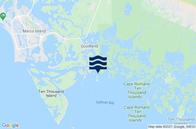 Mapa da tábua de marés em Coon Key, United States