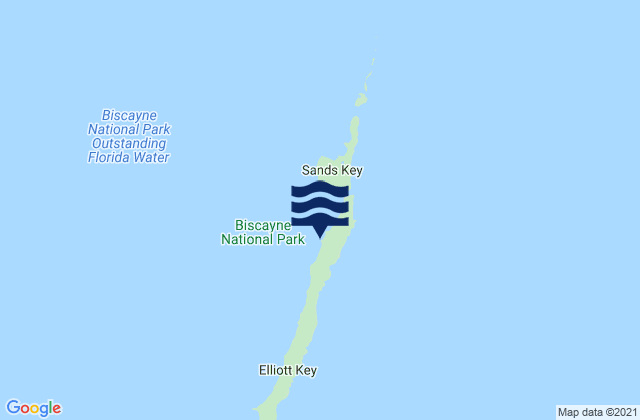 Mapa da tábua de marés em Coon Point (Elliott Key Biscayne Bay), United States