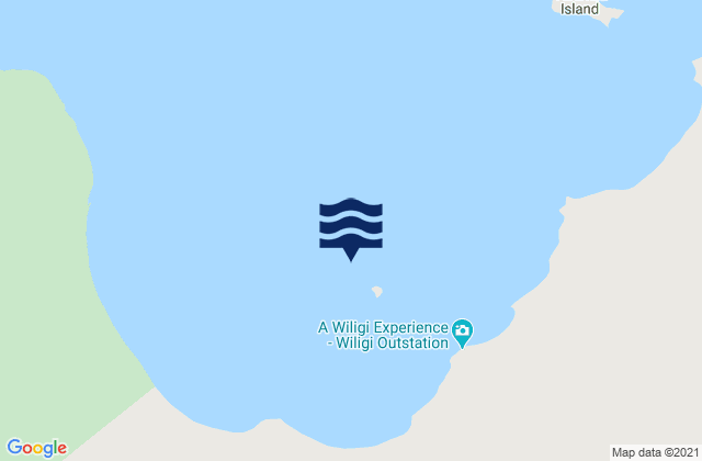 Mapa da tábua de marés em Copeland Island, Australia