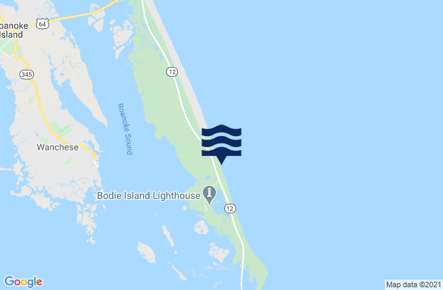 Mapa da tábua de marés em Coquina Beach, United States