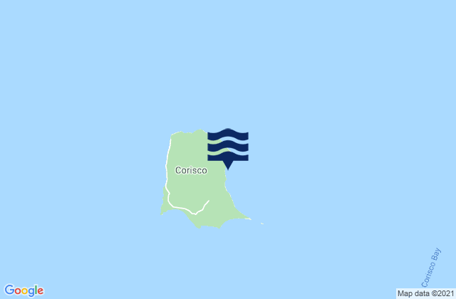 Mapa da tábua de marés em Corisco, Equatorial Guinea