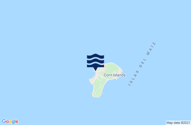 Mapa da tábua de marés em Corn Island, Nicaragua