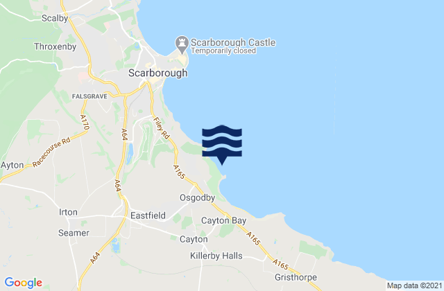 Mapa da tábua de marés em Cornelian Bay, United Kingdom