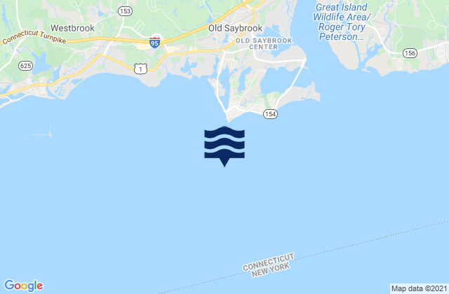 Mapa da tábua de marés em Cornfield Point 1.1 miles south of, United States