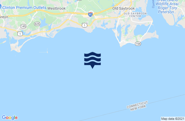 Mapa da tábua de marés em Cornfield Point 1.9 n.mi. SW of, United States