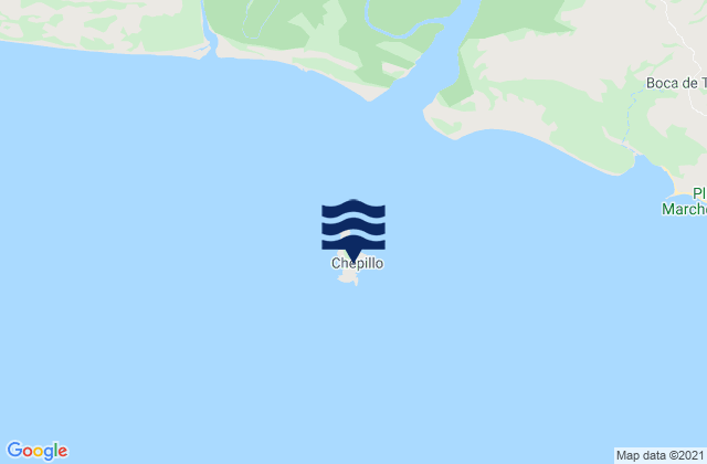 Mapa da tábua de marés em Corregimiento Chepillo, Panama