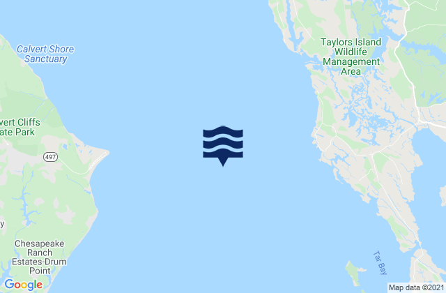 Mapa da tábua de marés em Cove Point 2.7 n.mi. east of, United States