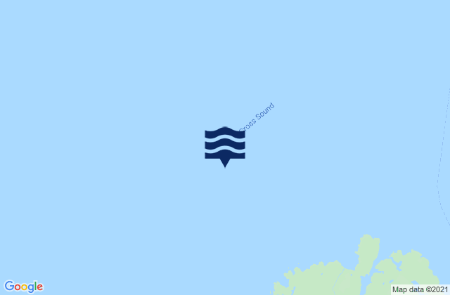 Mapa da tábua de marés em Cross Sound Entrance, United States