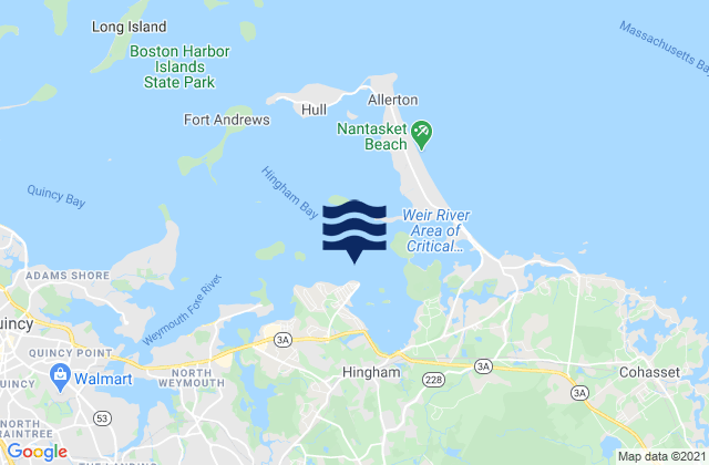 Mapa da tábua de marés em Crow Point 0.2 n.mi. north of, United States