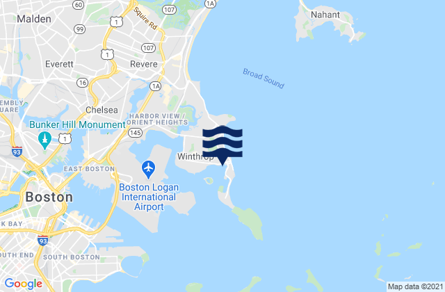 Mapa da tábua de marés em Crystal Cove, United States