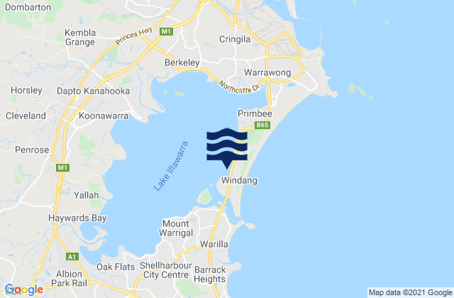 Mapa da tábua de marés em Cudgeree Bay, Australia