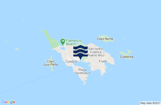 Mapa da tábua de marés em Culebra Municipio, Puerto Rico