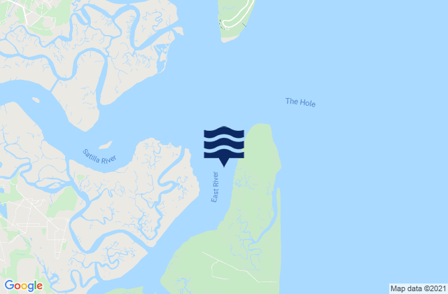 Mapa da tábua de marés em Cumberland River north entrance, United States
