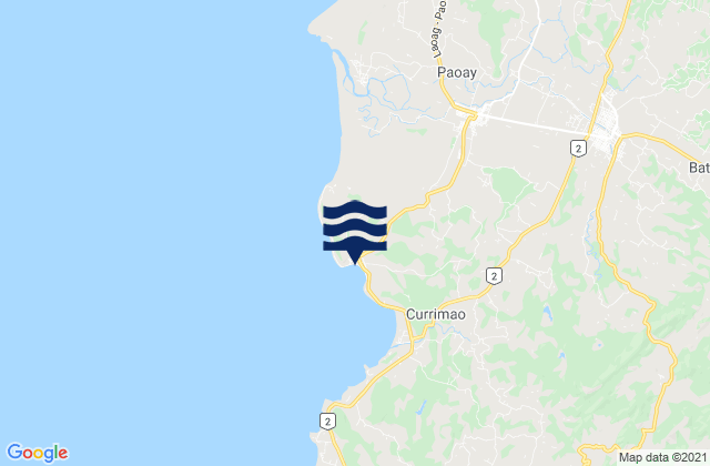 Mapa da tábua de marés em Currimao, Philippines