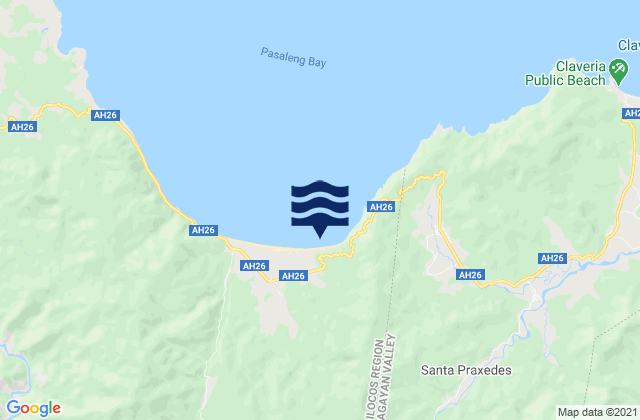 Mapa da tábua de marés em Currmao, Philippines