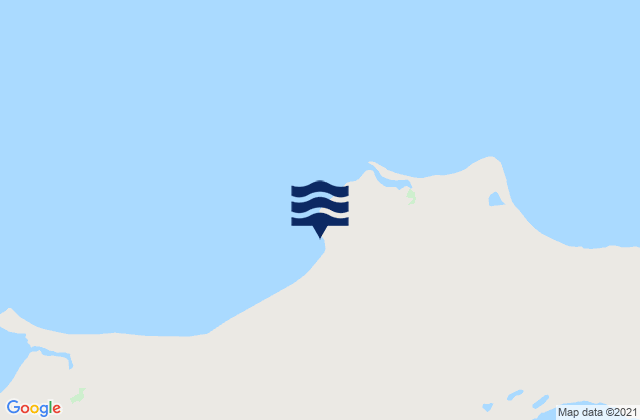 Mapa da tábua de marés em Cuthbert Point, Australia