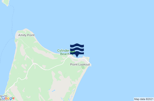 Mapa da tábua de marés em Cylinder Beach, Australia