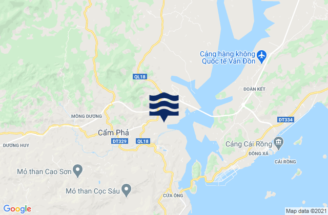Mapa da tábua de marés em Cẩm Phả District, Vietnam