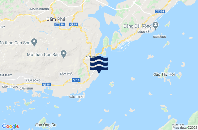 Mapa da tábua de marés em Cẩm Phả Port, Vietnam