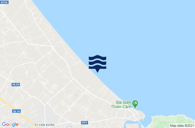 Mapa da tábua de marés em Cẩm Xuyên, Vietnam