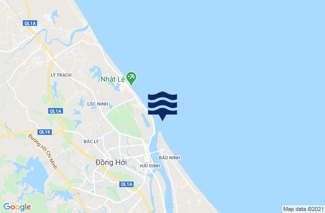 Mapa da tábua de marés em Cửa Nhật Lệ, Vietnam