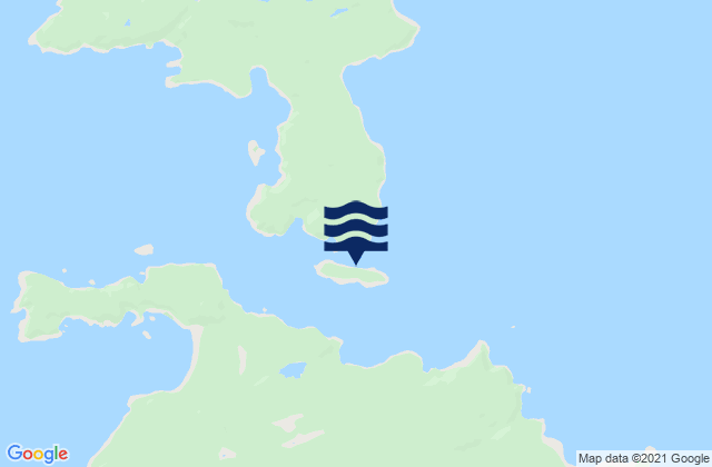 Mapa da tábua de marés em Dadens, Canada