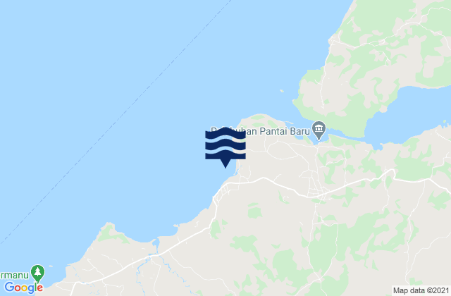 Mapa da tábua de marés em Daeosin Satu, Indonesia