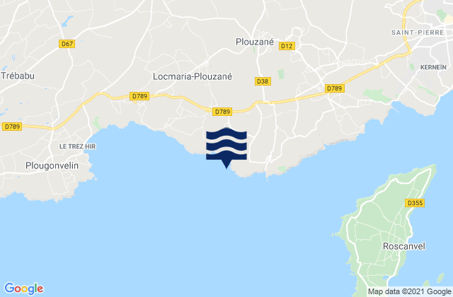 Mapa da tábua de marés em Dalbosc, France