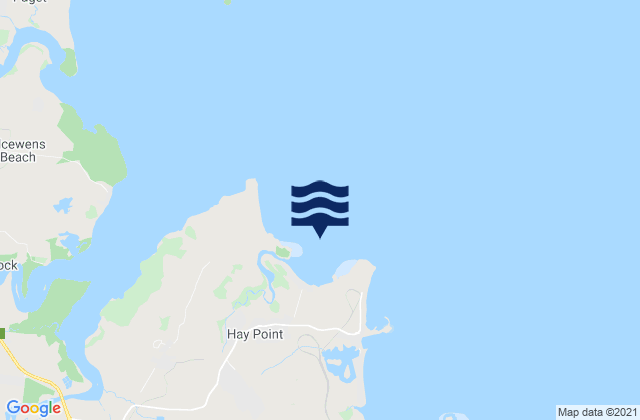 Mapa da tábua de marés em Dalrymple Bay, Australia