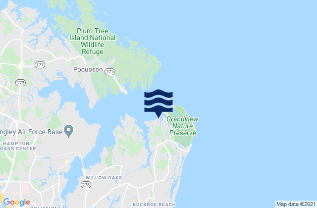 Mapa da tábua de marés em Dandy Haven Marina, United States