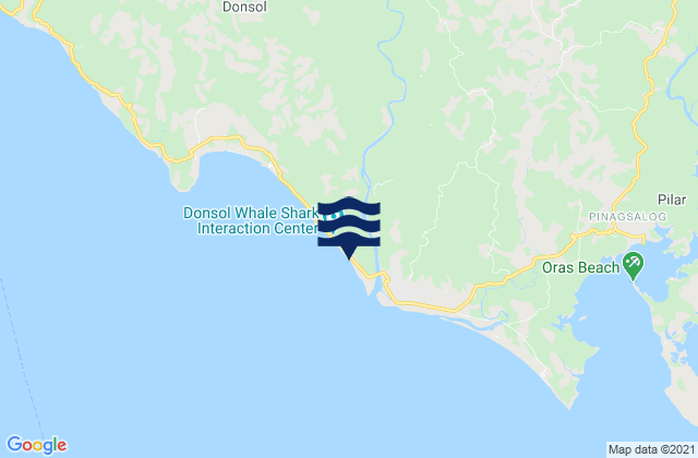 Mapa da tábua de marés em Dangcalan, Philippines
