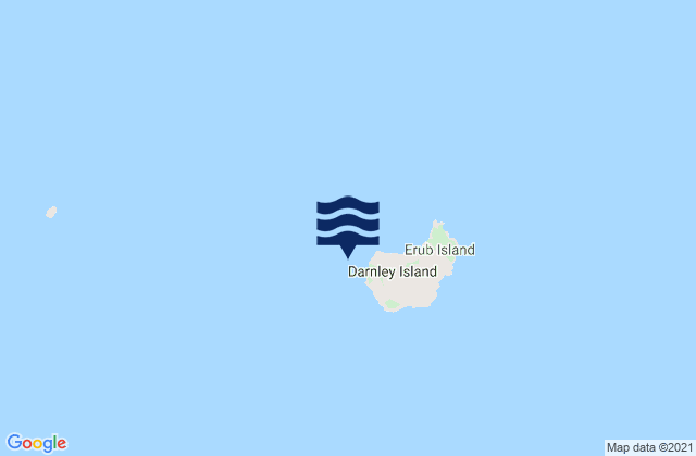 Mapa da tábua de marés em Darnley Island Barge, Australia