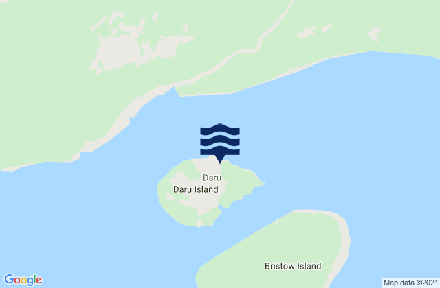 Mapa da tábua de marés em Daru, Papua New Guinea