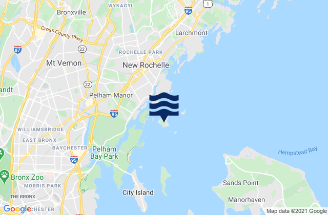 Mapa da tábua de marés em Davids Island, United States