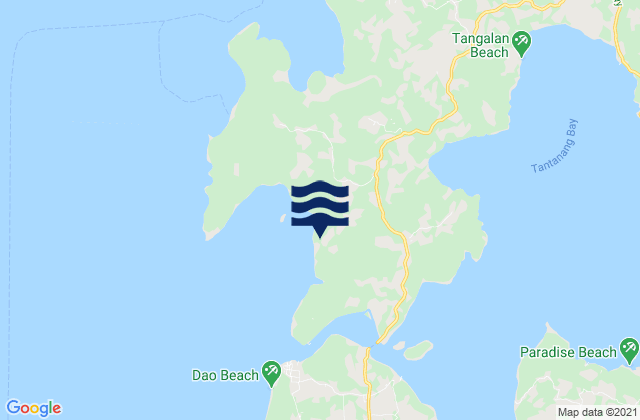 Mapa da tábua de marés em Dawa-Dawa, Philippines