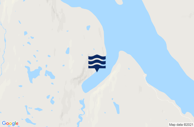 Mapa da tábua de marés em Deception Bay, Canada