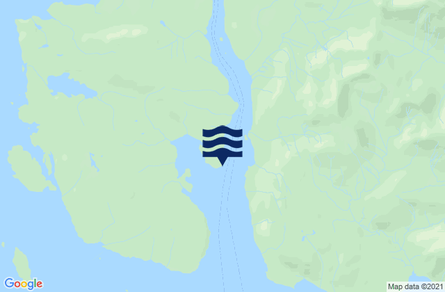 Mapa da tábua de marés em Deception Point, United States