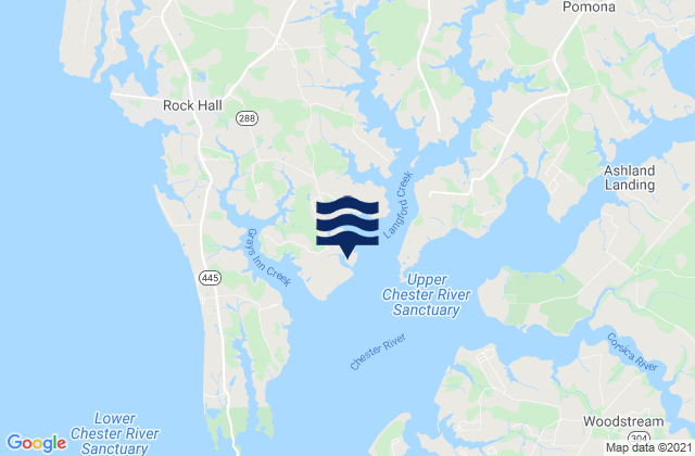 Mapa da tábua de marés em Deep Cove, United States