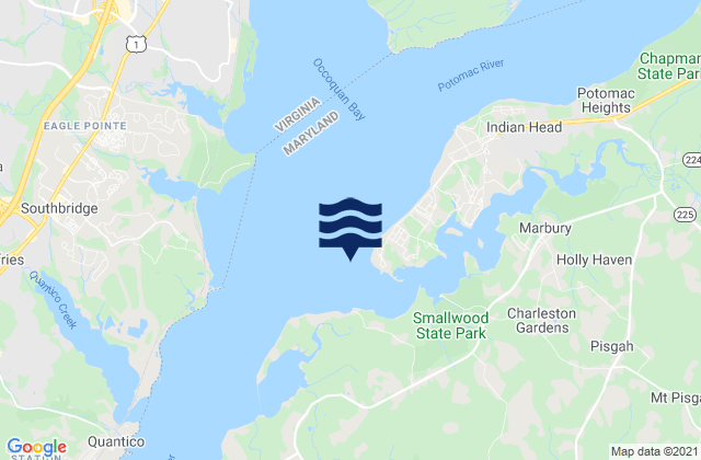 Mapa da tábua de marés em Deep Point, United States