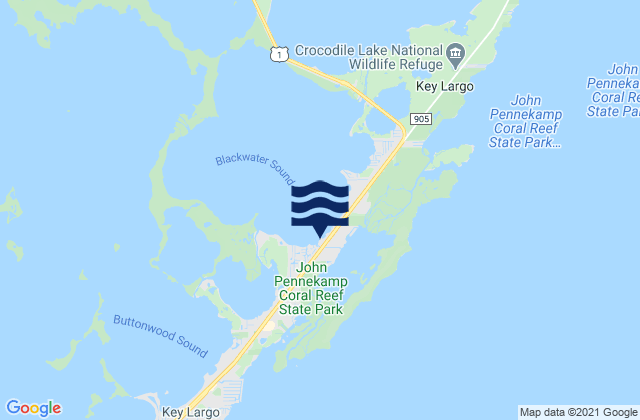 Mapa da tábua de marés em Deep Six Marina Blackwater Sound, United States