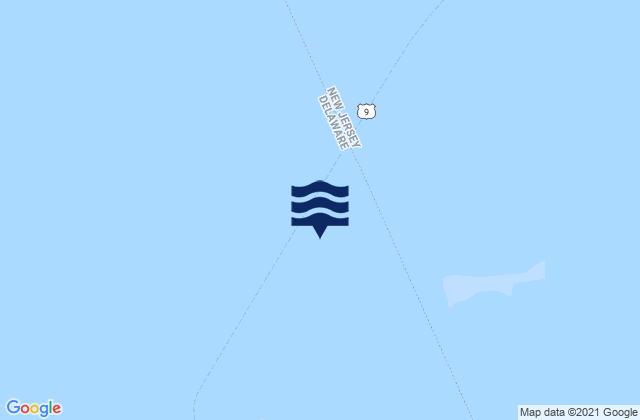 Mapa da tábua de marés em Delaware Bay Entrance, United States