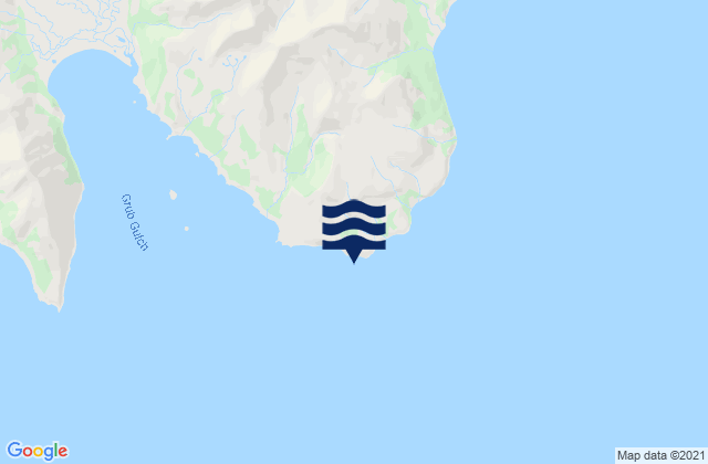 Mapa da tábua de marés em Dent Point (Stepovak Bay), United States