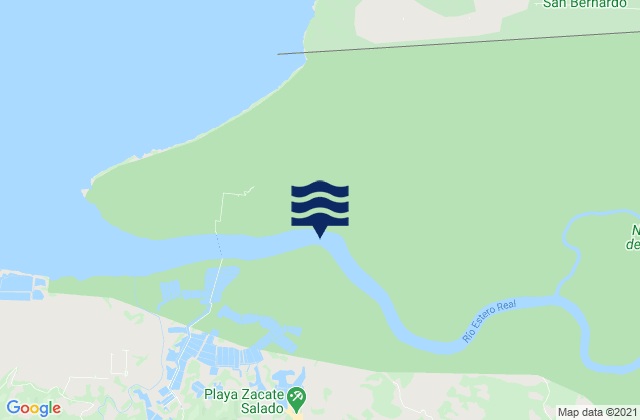 Mapa da tábua de marés em Departamento de Chinandega, Nicaragua