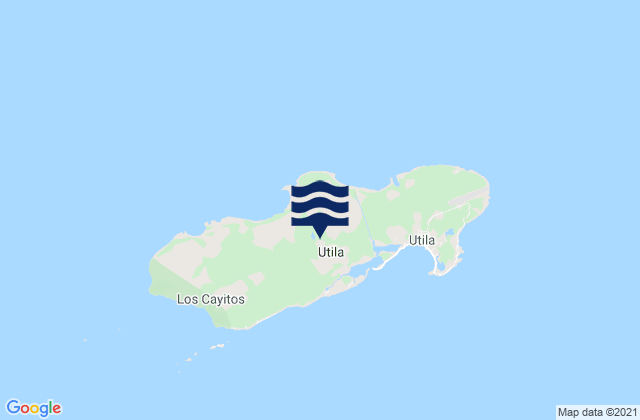 Mapa da tábua de marés em Departamento de Islas de la Bahía, Honduras