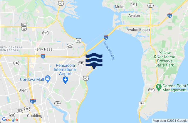 Mapa da tábua de marés em Devils Point, United States