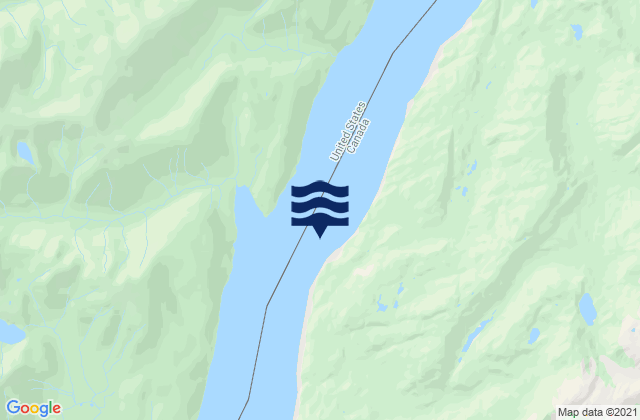 Mapa da tábua de marés em Dickens Point, Canada
