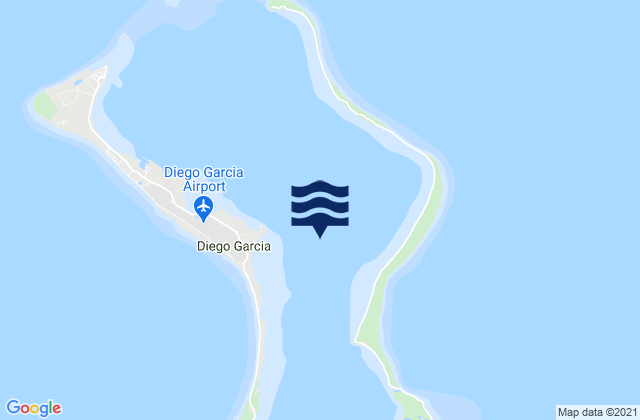 Mapa da tábua de marés em Diego Garcia, British Indian Ocean Territory